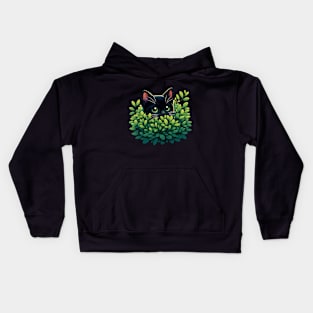 The Curious Black Kitten Kids Hoodie